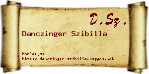 Danczinger Szibilla névjegykártya
